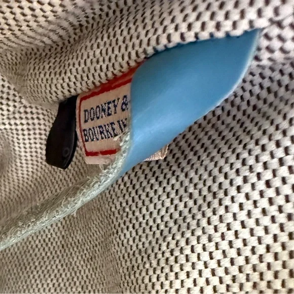 Dooney & Bourke Vintage light blue Leather DB Monogram Shoulder bag & coin purse - Picture 15 of 16